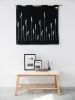 Black Denti di Leone - Decorative Minimalist Tapestry | Wall Hangings by Lale Studio & Shop. Item composed of bamboo & synthetic compatible with boho and minimalism style