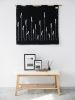 Black Denti di Leone - Decorative Minimalist Tapestry | Wall Hangings by Lale Studio & Shop. Item composed of bamboo & synthetic compatible with boho and minimalism style