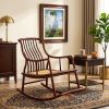 Legacy Imperial Zen Rocking Chair: Minimalist Ming Series II | Armchair in Chairs by Dynasty Artisan. Item composed of wood in minimalism or contemporary style