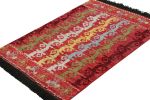 Rug & Kilim’s Tribal Rug in Red with Primitivist Geometric | Area Rug in Rugs by Rug and Kilim