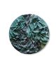 Echo - Round Sculptural Abstract Painting | Oil And Acrylic Painting in Paintings by Shelly Floyd. Item composed of canvas in minimalism or mid century modern style