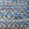 Set of 2-Handwoven Jute/leather Cushion-Natural/Blue | Pillows by Selligram. Item composed of cotton in mid century modern or japandi style