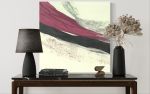 Orchid and Black Abstract in Washi | Oil And Acrylic Painting in Paintings by Jan Sullivan Fowler. Item made of paper with synthetic