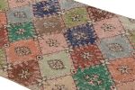 Vintage Zeki Müren Runner with Polychromatic Diamond Pattern | Area Rug in Rugs by Rug and Kilim