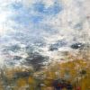 October Sky | Oil And Acrylic Painting in Paintings by Ana Carolina Mönnaco. Item composed of wood in contemporary or coastal style