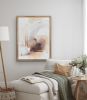 Transient Embrace - Warm Neutral Abstract | Oil And Acrylic Painting in Paintings by Arohika Verma. Item made of wood with canvas works with contemporary & country & farmhouse style