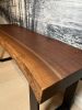 Black Walnut Live Edge Entryway Bench | Benches & Ottomans by Lock 29 Design. Item composed of walnut and steel in minimalism style