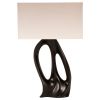 Amorph Vesta Table Lamp, Black Glossy Lacquer w/ Ivory Silk | Lamps by Amorph. Item composed of steel