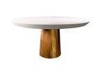 Cast Bronze Pedestal Dining Table by Costantini, Beninx | Tables by Costantini Design. Item made of wood & bronze compatible with contemporary and modern style