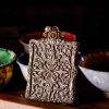 Handcrafted Medicine Buddha Thangka Amulet Pendant Art | Ornament in Decorative Objects by Dynasty Artisan. Item composed of metal in contemporary or eclectic & maximalism style