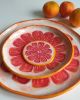 Pink Grapefruit Platter 27 cm | Serveware by Federica Massimi Ceramics. Item composed of ceramic in eclectic & maximalism or mediterranean style