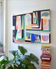 [SOLD] "Patchwork 03" original painting | Oil And Acrylic Painting in Paintings by Jilli Darling. Item made of canvas & synthetic compatible with contemporary style