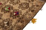 Tribal Antique Baluch Persian rug in Beige-Brown, Ram’s | Area Rug in Rugs by Rug and Kilim. Item composed of wool