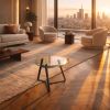 Mo Glass Coffee Table with Steel Structure | Tables by GREYGE. Item composed of walnut and marble in contemporary or modern style