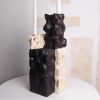 Holey Tower Candle Holder — Beam Wood & Stone | Decorative Objects by Gabor Gobi. Item composed of wood and stone