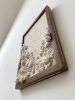 Hand woven wall art frame (Beach Cliff 006) | Tapestry in Wall Hangings by Elle Collins. Item composed of oak wood & cotton compatible with minimalism and mid century modern style