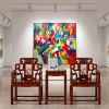 Legacy Taishi Armchair Trio Set with Marble Landscape Inlay | Chairs by Dynasty Artisan. Item made of wood works with contemporary & eclectic & maximalism style