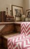 Handwoven Woolen Pink Runner Rug | Rugs by Evergreen Carpets. Item made of wool compatible with boho and minimalism style