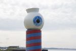 LES GARDIENS | Public Sculptures by COOKE-SASSEVILLE | Marina Saint-Roch in Quebec City. Item made of steel