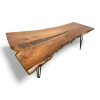 Live Edge, Highly Figured Black Walnut Wood Coffee Table | Tables by Carlberg Design. Item made of walnut with steel works with rustic style
