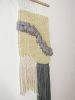 Wabi Sabi  | Silver | Macrame Wall Hanging in Wall Hangings by Dörte Bundt. Item composed of wood and wool in boho or mid century modern style