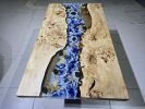 Custom Order Epoxy Resin Table, Table Top, Live Edge Table | Dining Table in Tables by LuxuryEpoxyFurniture. Item made of walnut & metal compatible with contemporary and country & farmhouse style