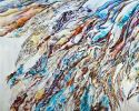 Quartz 'Waterfall' | Oil And Acrylic Painting in Paintings by Sangeeta Sagar. Item made of canvas