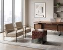 Ming Aesthetics Side Table in Solid Wood and Natural Marble | Tables by Dynasty Artisan. Item composed of wood & marble compatible with minimalism and contemporary style