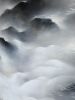 Dreaming water mountains | Oil And Acrylic Painting in Paintings by Francesca Borgo. Item composed of canvas in contemporary or japandi style