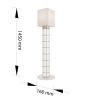 Handcrafted Ceramic Floor Lamp with Linen Cubic Shade | Lamps by SVITANOK by Artem Zakharchenko. Item made of linen with ceramic works with minimalism & contemporary style