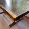 Live Edge Walnut Thea Table | Dining Table in Tables by YJ Interiors. Item made of walnut & brass compatible with mid century modern and contemporary style