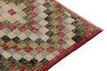 1960s Vintage distressed Turkish Rug in Green, multicolor | Area Rug in Rugs by Rug and Kilim