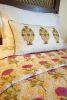 Signature Motif Cushion Cover with Embroidery | Sham in Linens & Bedding by Jaipur Bloc House. Item composed of cotton