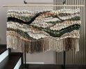 Woven Tapestry "Soft Terrain" | Wall Hangings by Tissage Sauvage. Item made of wood & cotton compatible with boho and country & farmhouse style
