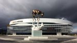 LA RENCONTRE  -  THE ENCOUNTER | Public Sculptures by COOKE-SASSEVILLE | Videotron Center in Québec. Item made of stone & synthetic