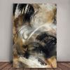 Abstract Art with brown, amber, gold, black and white | Oil And Acrylic Painting in Paintings by Lynette Melnyk. Item composed of canvas compatible with contemporary style