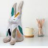 Disapproving Bunny- Blobular | Sculptures by Fuzz E. Grant. Item composed of stoneware and synthetic in modern style
