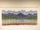 GLACIER PARK Mountain Art, Fiber Art, Landscape Tapestry | Wall Hangings by Wallflowers Hanging Art. Item made of oak wood with wool works with boho & mid century modern style
