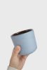 Handmade Porcelain Coffee Cup. Forget-me-Not/Chocolate | Drinkware by Creating Comfort Lab. Item composed of ceramic in contemporary or mediterranean style