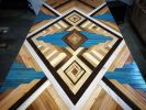 Custom Art Installation | Wall Hangings by Sarah Sawdust. Item composed of oak wood & copper compatible with mid century modern and art deco style