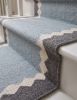 Handwoven Wool Coastal Blue & Grey Stair Runner | Runner Rug in Rugs by Evergreen Carpets. Item composed of wool compatible with boho and minimalism style