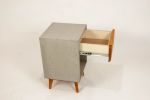 The Blossom Classic | Nightstand in Storage by Curly Woods. Item composed of oak wood & concrete compatible with mid century modern and industrial style