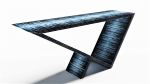 Time/Space Portal Console- Ombre 3 - Glass Mosaic Tile | Console Table in Tables by Neal Aronowitz. Item composed of glass