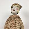 Lady in Knitted Jumper ceramic Sculpture | Sculptures by Jenny Chan. Item composed of ceramic