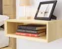 Modern Floating Nightstand | Storage by Hofina. Item composed of wood in minimalism or japandi style