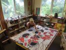 Pele's Footprints | Oil And Acrylic Painting in Paintings by Cudra Clover. Item composed of synthetic