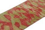 Vintage Zeki Múren Runner with Green and Red Geometric | Area Rug in Rugs by Rug and Kilim