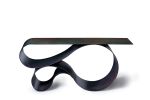Whorl Console In Black Iridescent Powder Coated Aluminum | Console Table in Tables by Neal Aronowitz. Item composed of aluminum compatible with minimalism and mid century modern style