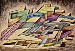 Modern Landscape -1 | Oil And Acrylic Painting in Paintings by Sangeeta Sagar. Item composed of canvas and synthetic