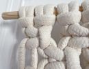 Minimal Modern Macramé Wall Hanging Hand-Knotted Art | Macrame Wall Hanging in Wall Hangings by MACRO MACRAME by Maeve Pacheco. Item made of wood with cotton works with boho & minimalism style